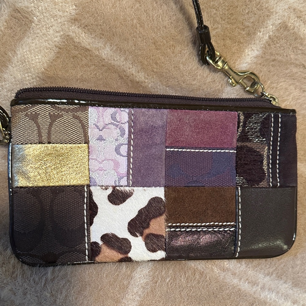 Coach Patchwork Leather Wristlet